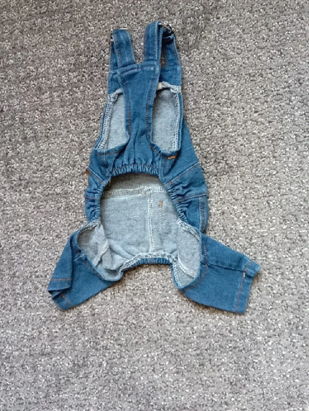 Pet Clothes Elastic Jeans Overalls Washed Denim Cute Style for 🐶 Dogs Size S